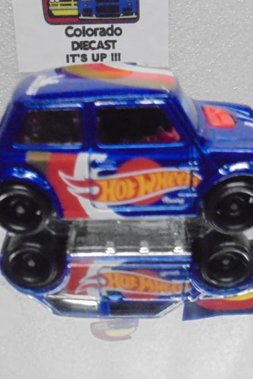LOOSE HOT WHEELS BLUE MORRIS MINI COOPER