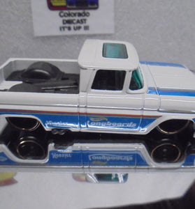 LOOSE HOT WHEELS WHITE CUSTOM 62 CHEVY TRUCK