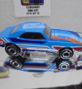LOOSE HOT WHEELS BLUE ART CAR '67 CHEVY CAMARO