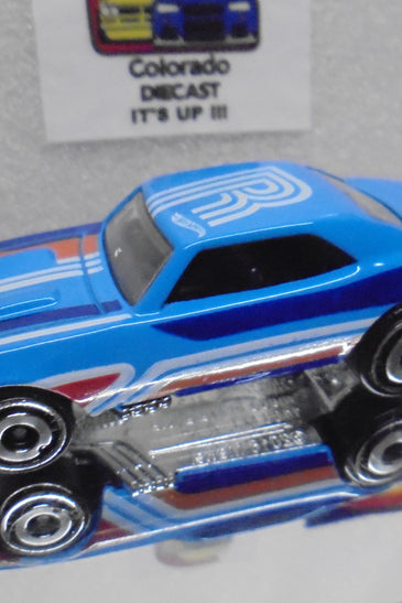 LOOSE HOT WHEELS BLUE ART CAR '67 CHEVY CAMARO