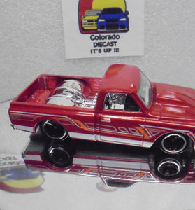 LOOSE HOT WHEELS ORANGISH/RED '87 CHEVY C10 TRUCK