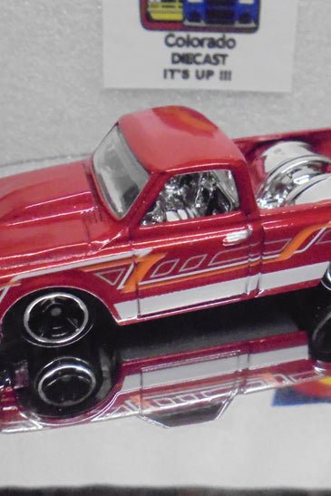 LOOSE HOT WHEELS ORANGISH/RED '87 CHEVY C10 TRUCK