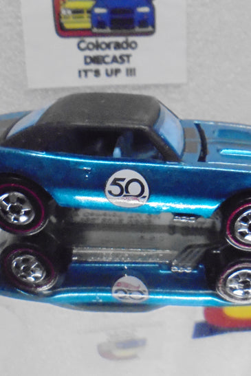 LOOSE HOT WHEELS 50TH ANNIVERSARY BLUE '67 CAMARO w/REDLINES