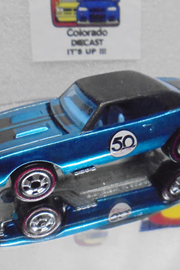 LOOSE HOT WHEELS 50TH ANNIVERSARY BLUE '67 CAMARO w/REDLINES