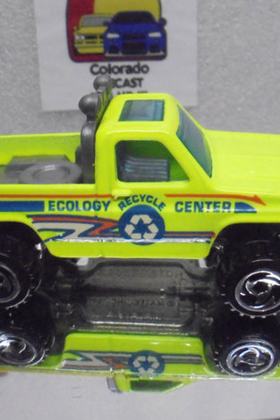 LOOSE HOT WHEELS YELLOW ECOLOGY CENTER PLOW TRUCK