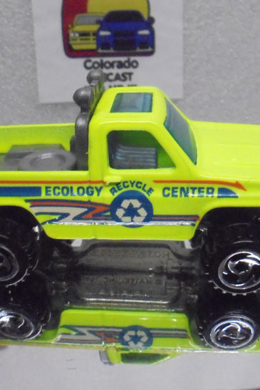 LOOSE HOT WHEELS YELLOW ECOLOGY CENTER PLOW TRUCK