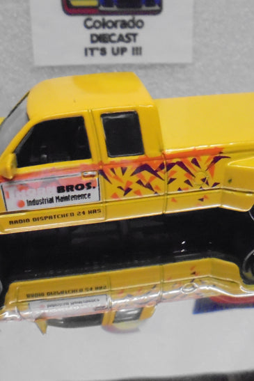 LOOSE HOT WHEELS YELLOW THORN BROS. CUSTIMZED C3500 CHEVY TRUCK