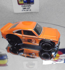 LOOSE HOT WHEELS ORANGE MAZDA RX-3 w/REAL RIDER'S