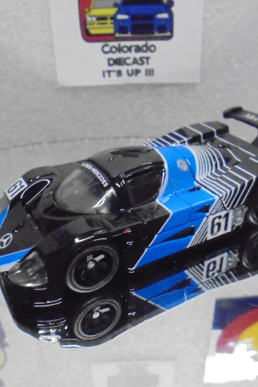 LOOSE HOT WHEELS BLACK MERCEDES BENZ C9 w/REAL RIDER'S