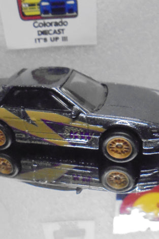 LOOSE HOT WHEELS GREY NISSAN SILVIA (S13) w/REAL RIDER'S