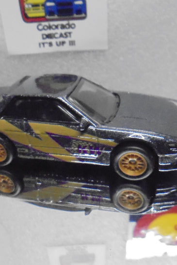 LOOSE HOT WHEELS GREY NISSAN SILVIA (S13) w/REAL RIDER'S