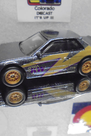LOOSE HOT WHEELS GREY NISSAN SILVIA (S13) w/REAL RIDER'S