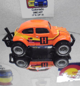 LOOSE HOT WHEELS ORANGE VOLKSWAGEN BAJA BUG w/REAL RIDER'S