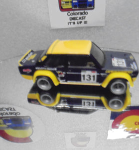 LOOSE HOT WHEELS BLUE/YELLOW FIAT 131 ABARTH  w/REAL RIDER'S