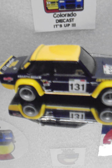 LOOSE HOT WHEELS BLUE/YELLOW FIAT 131 ABARTH  w/REAL RIDER'S