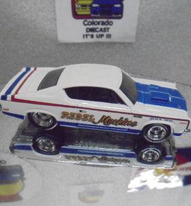 LOOSE HOT WHEELS WHITE AMC REBEL MACHINE w/REAL RIDER'S