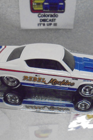 LOOSE HOT WHEELS WHITE AMC REBEL MACHINE w/REAL RIDER'S