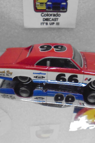 LOOSE HOT WHEELS  RED '66 CHEVY CHEVELLE w/REAL RIDERS