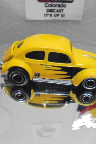 LOOSE HOT WHEELS YELLOW VOLKSWAGEN CLASSIC BUG w/REAL RIDER'S