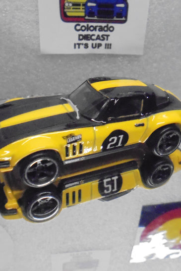 LOOSE HOT WHEELS BLACK/YELLOW CUSTOM CORVETTE STINGRAY COUPE w/RR'S