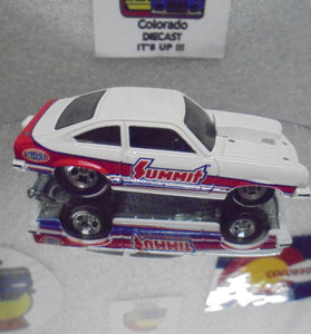 LOOSE HOT WHEELS WHITE SUMMIT '74 CHEVROLET VEGA PRO STOCK w/RR'S