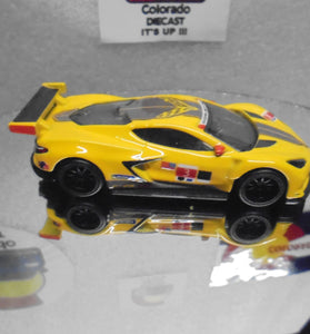 LOOSE HOT WHEELS YELLOW CORVETTE C8.R w/RR'S
