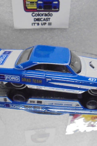 LOOSE HOT WHEELS BLUE CUSTOM '64 GALAXIE w/RR'S