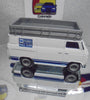 LOOSE HOT WHEELS WHITE FORD RALLY VAN w/TRAILER w/RR'S