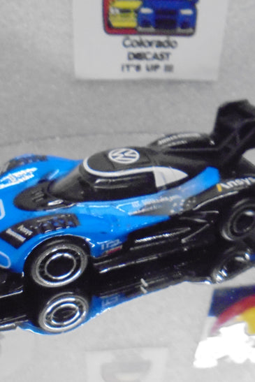 LOOSE HOT WHEELS BLACK/BLUE VOLKSWAGEN I.D. R w/RR'S