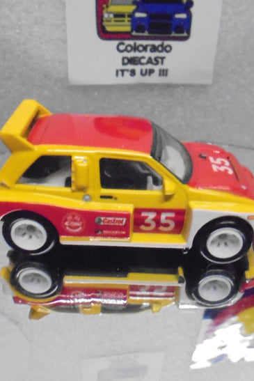 LOOSE HOT WHEELS RED/YELLOW MG METRO 6R4 w/RR'S