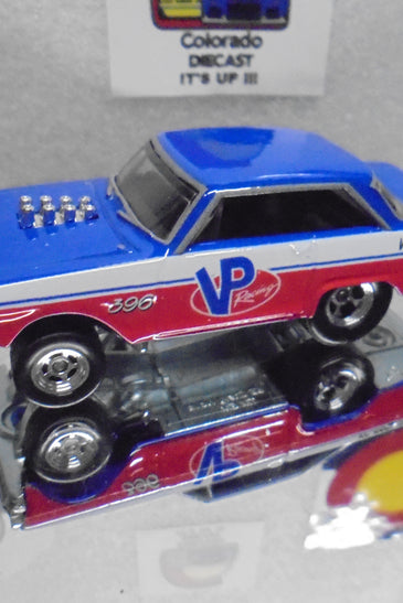 LOOSE HOT WHEELS BLUE '63 CHEVY NOVA w/RR'S