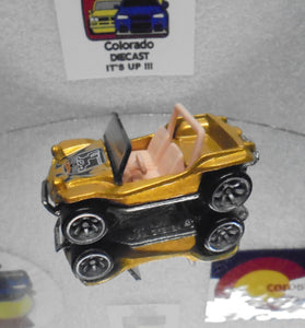 LOOSE HOT WHEELS GOLD MEYERS MANX w/A6 SPOKE WHEELS