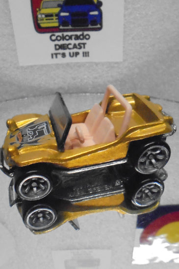 LOOSE HOT WHEELS GOLD MEYERS MANX w/A6 SPOKE WHEELS