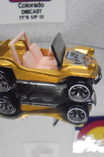 LOOSE HOT WHEELS GOLD MEYERS MANX w/A6 SPOKE WHEELS
