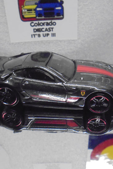 LOOSE HOT WHEELS DARK GREY FERRARI 599XX
