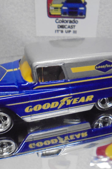 LOOSE HOT WHEELS GOOD YEAR '55 CHEVY PANEL TRUCK w/RR'S