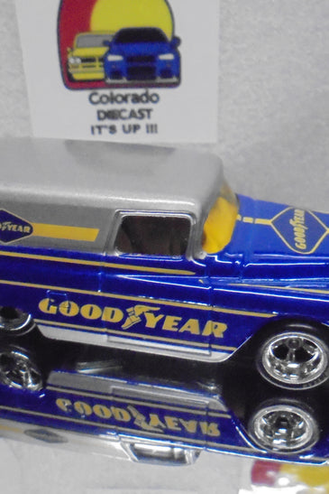 LOOSE HOT WHEELS GOOD YEAR '55 CHEVY PANEL TRUCK w/RR'S