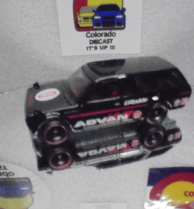 LOOSE HOT WHEELS BLACK ADVAN '71 DATSUN 510 WAGON w/RR'S