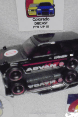 LOOSE HOT WHEELS BLACK ADVAN '71 DATSUN 510 WAGON w/RR'S