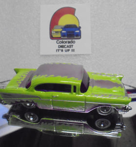 Hot Wheels Wayne's Garage CHASE Green '57 Chevy Bel Air w/Real Riders
