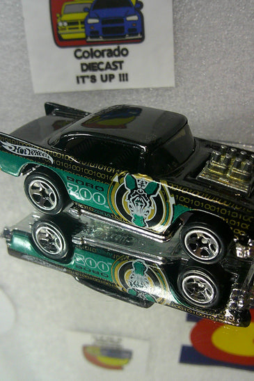 LOOSE HOT WHEELS BLACK ROBO ZOO '57 CHEVY BEL AIR 5 PACK EXC.