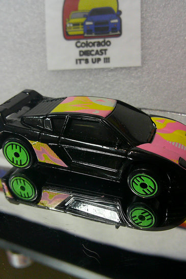 LOOSE HOT WHEELS BLACK REVEALERS ZENDER FACT 4 w/GREEN ULTRA HOTS