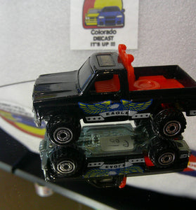 LOOSE HOT WHEELS BLACK BYWAYMAN TRUCK w/CT WHEELS