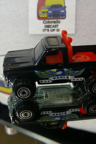 LOOSE HOT WHEELS BLACK BYWAYMAN TRUCK w/CT WHEELS