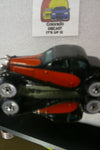 LOOSE HOT WHEELS BLACK/RED '37 BUGATTI w/WHITEWALLS