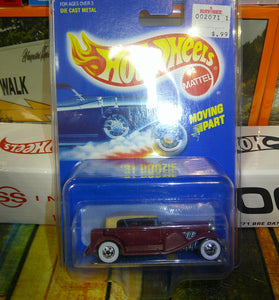 HOT WHEELS #11 MAROON '31 DOOZIE w/WHITEWALLS