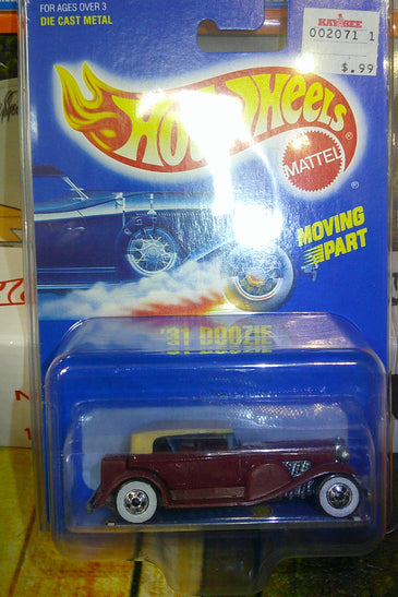 HOT WHEELS #11 MAROON '31 DOOZIE w/WHITEWALLS
