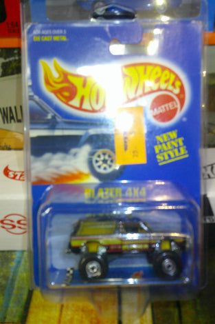 HOT WHEELS #6 BLACK BLAZER 4X4 w/CT WHEELS