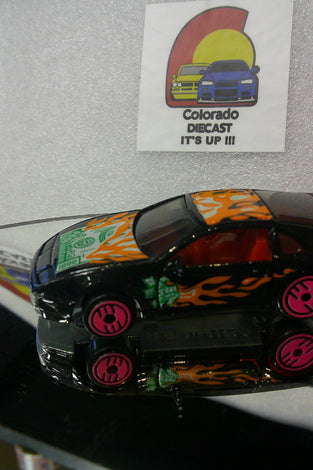 LOOSE HOT WHEELS BLACK REVEALERS NISSAN CUSTOM Z w/PINK ULTRA HOTS