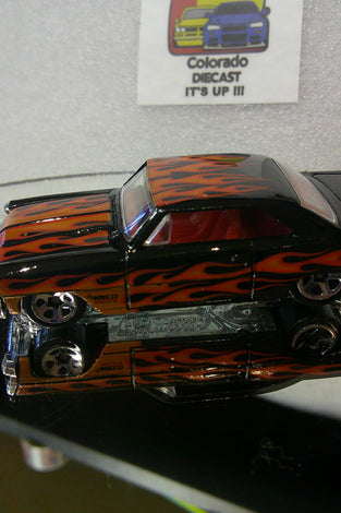 LOOSE HOT WHEELS BLACK w/FLAMES '66 CHEVY NOVA